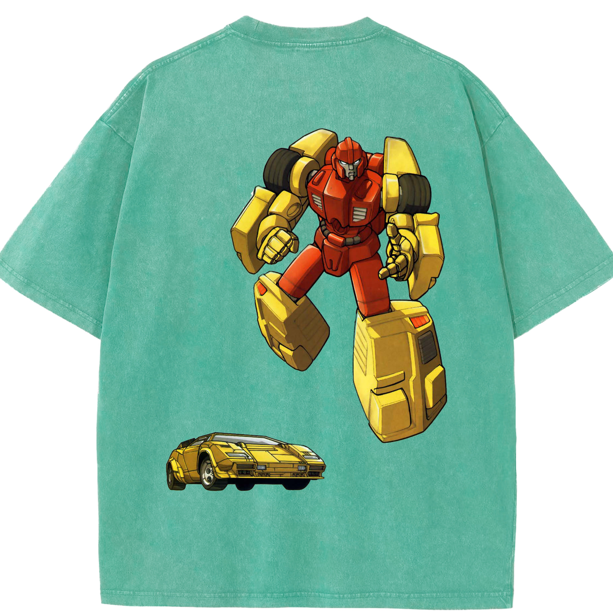 （画像用）  綿100% ヴィンテージ風 半袖Tシャツ（背面プリント）